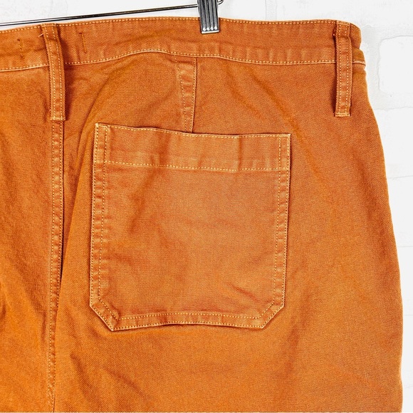 Madewell Emmett Wide-Leg Crop Pants Burnt Sienna, Size 37 Style J8985 - Picture 11 of 16